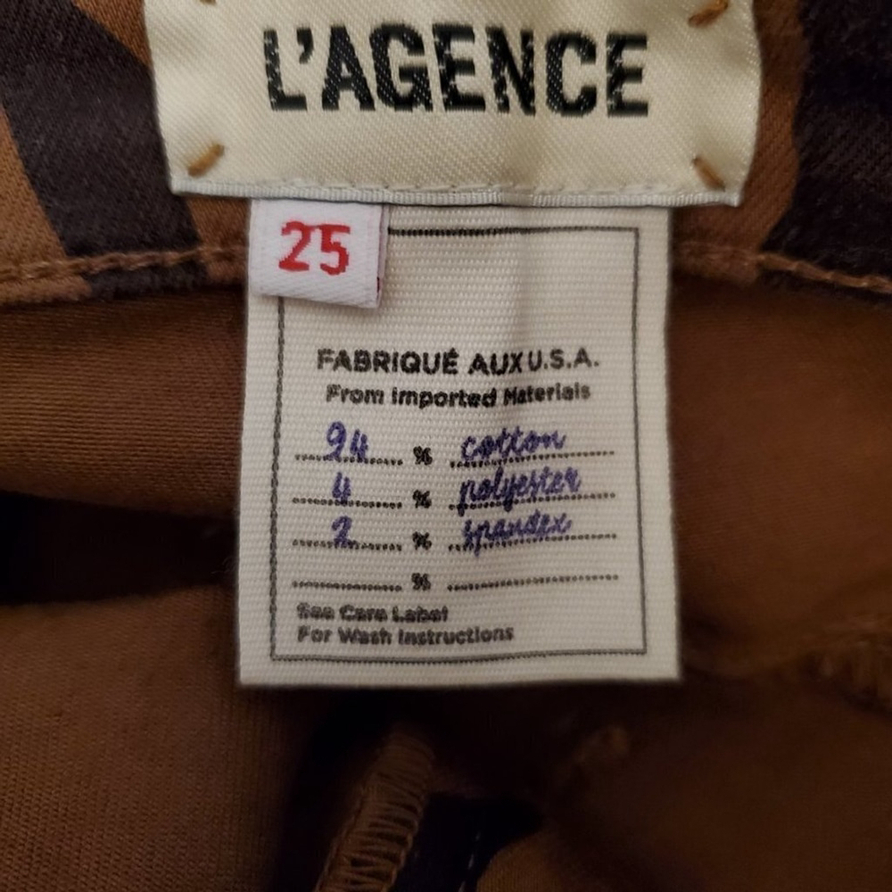 NWT L'AGENCE Margot High Rise Skinny Jeans Animal Print Size 2 (25) - Picture 6 of 6